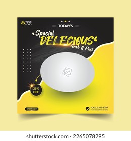 Home delivery food ads for restaurant, Food recipe post template, Food social media post, restaurant social media posts