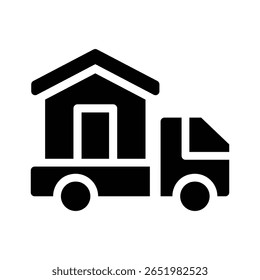 home delivery glyph icon illustration vector graphic. Simple element illustration vector graphic, suitable for app, websites, and presentations isolated on white background