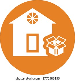 Home delivery icon design / vector graphics