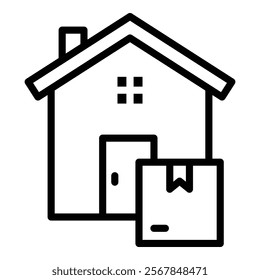 Home Delivery Icon Element For Design