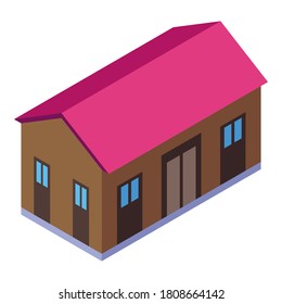 Icono de entrega a domicilio. Isometric, icono vectorial de entrega en casa para diseño web aislado en fondo blanco