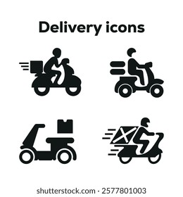 Home delivery icon set for your design