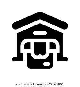 home delivery icon. vector glyph icon for your website, mobile, presentation, and logo design.