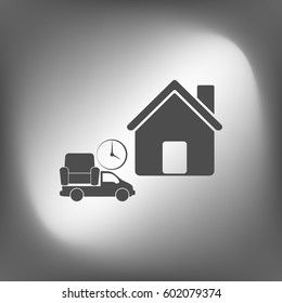 home delivery icon. vector illustration