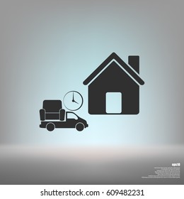 home delivery icon. vector illustration