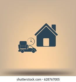 home delivery icon. vector illustration