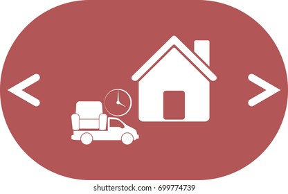 home delivery icon. vector illustration