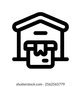 home delivery icon. vector line icon for your website, mobile, presentation, and logo design.