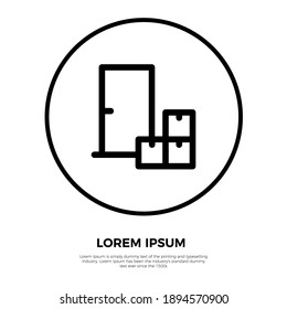 Home delivery icon vector. Package icon. Eps 10 vector illustration.