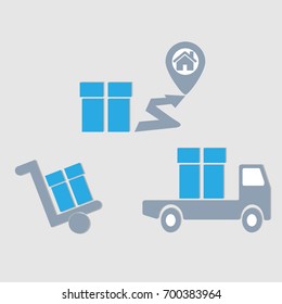 Home delivery icons