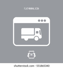 Home delivery - Internet buy - Vector flat icon