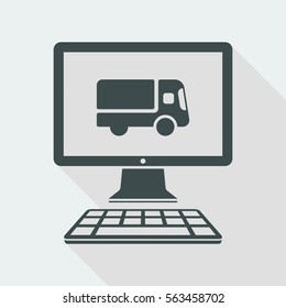 Home delivery - Internet buy - Vector flat icon