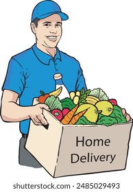 Home delivery iThe bringing of items to the customer's home rather than the customer taking or collecting them from the store