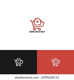 Home delivery Logo design template