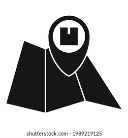 Home delivery map icon. Simple illustration of Home delivery map vector icon for web design isolated on white background
