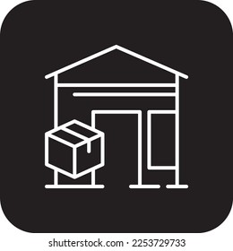 Home Delivery service icon with black filled line style. Related to order tracking, delivery home, warehouse, truck, scooter, courier and cargo icons. Shipping symbol. Vector illustration