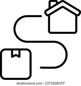 Home delivery delivery service icons with black outline style. Shipping logistics symbol sign. Simple vector illustration. Related to package, fee, fast courier