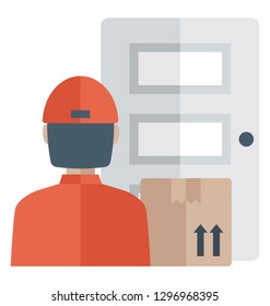 Home delivery services in a flat icon vector. 