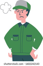 home delivery trader man gesture 