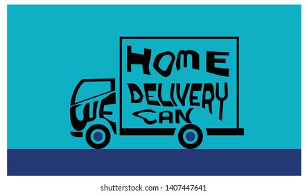 home delivery typography eps 10