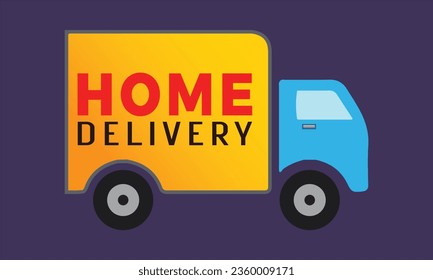 Home delivery vector, free delivery, courier design