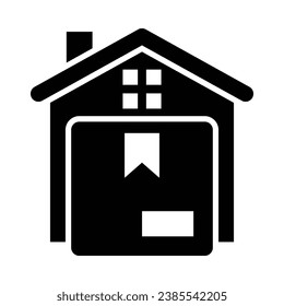 Home Delivery Vector Glyph Icon For Personal And Commercial Use.
