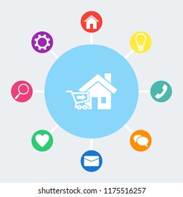 Home delivery vector icon.