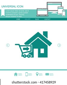 Home delivery vector icon.