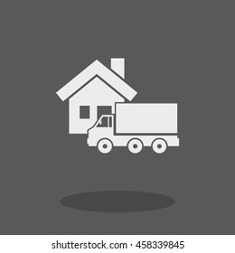 Home delivery vector icon.