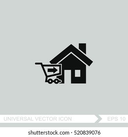 Home delivery vector icon.