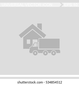 Home delivery vector icon.