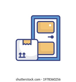 Home Delivery vector icon style illustration. EPS 10 File