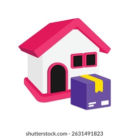 Ícone de estilo Vetor de Entrega Doméstica. Arquivo Eps 10