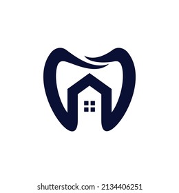 Home and dental combination logo design
