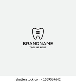 Home Dental Vector Logo Design Template