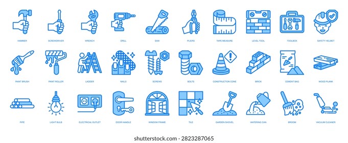 Home Depot Icon Set Flat Color Style