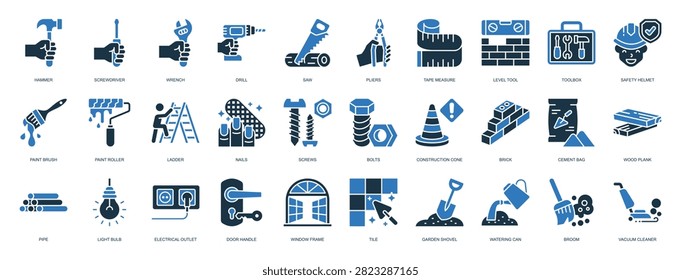 Home Depot Icon Set Glyph Two Color Style