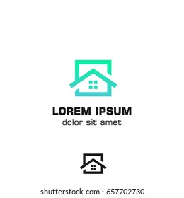 Home design, construction. Vector logo template