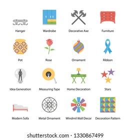 Home Design And Decor Icons Pack