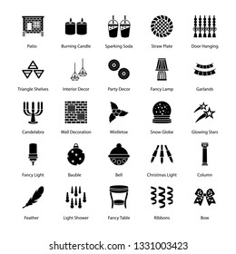 Home Design And Decor Solid Icons 