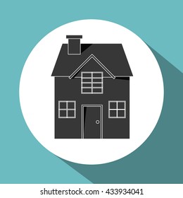 Home design. House icon. Isolated illustration