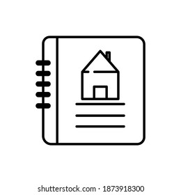 Home design icon for business