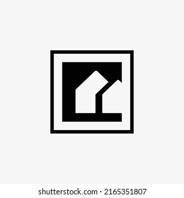 Home design logo icon, vector illustration. Flat design