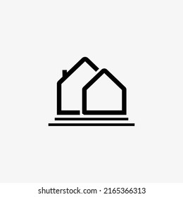 Home design logo icon, vector illustration. 