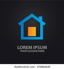 Home design on dark background,vector