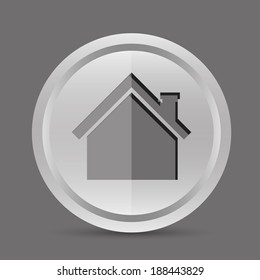 Home design over gray background, vector illustration