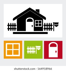 home design over white background vector illustration   