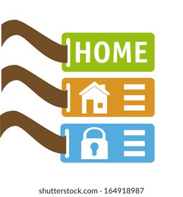 home design over white background vector illustration   