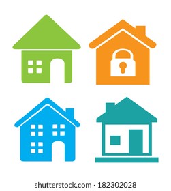 Home design over white background, vector illustration