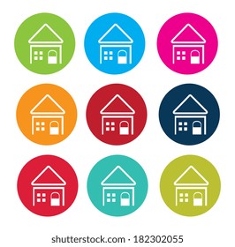Home design over white background, vector illustration